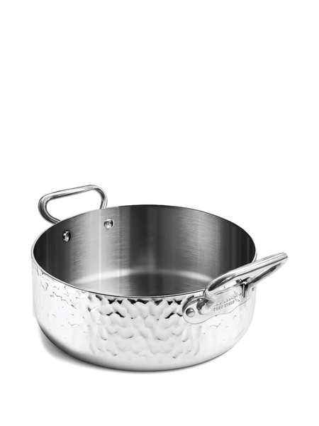  Pentole Agnelli Hammered Inox Pan - Silver 