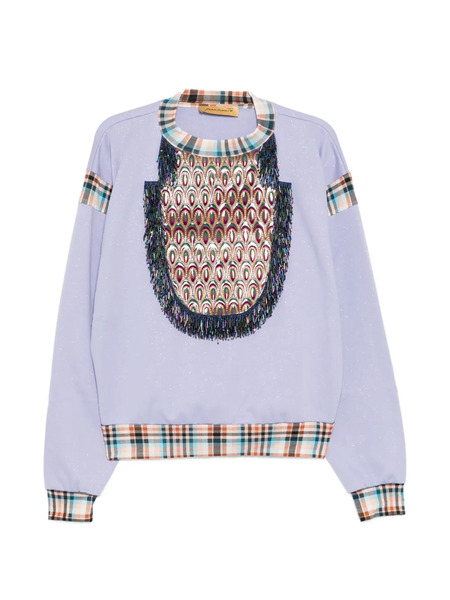  Penultimate Bead-embellished Sweatshirt - Purple 