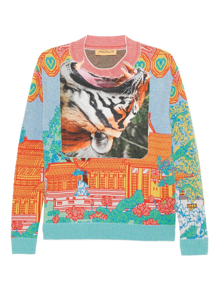  Penultimate Graphic-print Jumper - Blue 