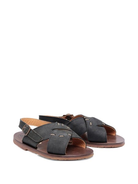  Pèpè Crossover-strap Sandals - Black 
