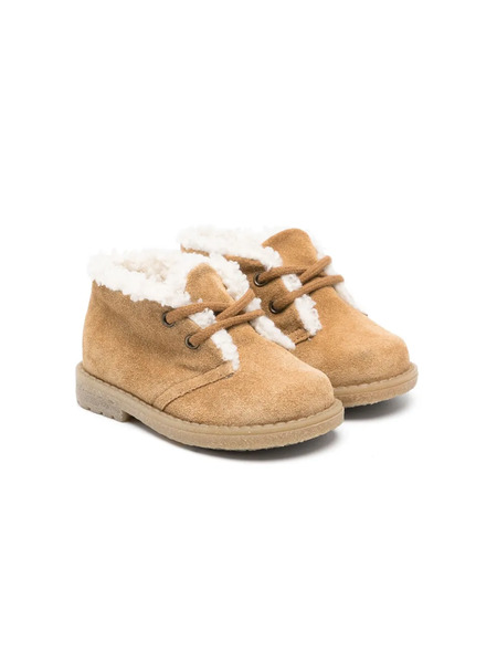  Pèpè Faux-shearling Suede Ankle Boots - Brown 