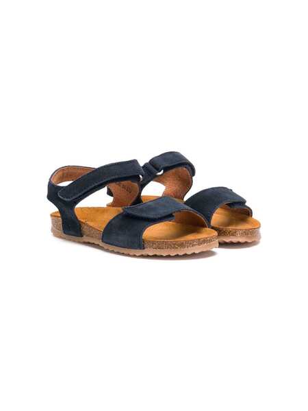  Pépé Kids Touch-strap Suede Sandals - Blue 