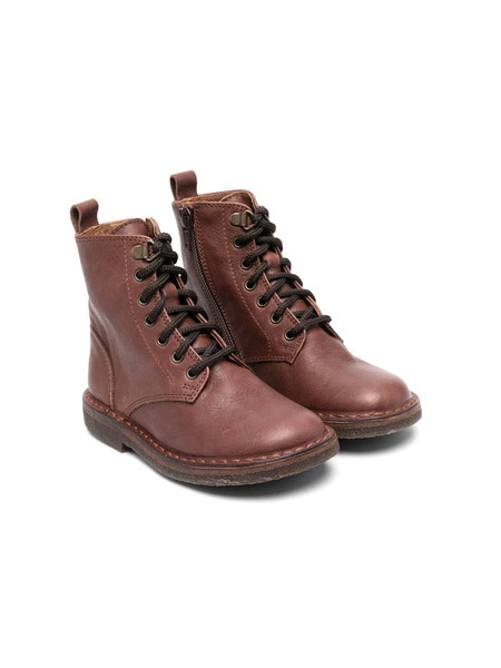  Pèpè Lace-up Leather Ankle Boots - Brown 