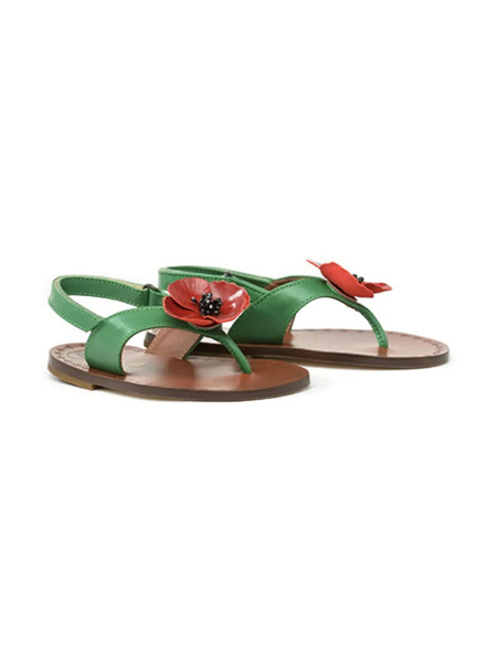  Pèpè Leather Sandals - Green 