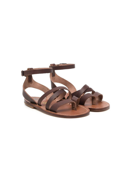  Pèpè Open-toe Leather Sandals - Brown 
