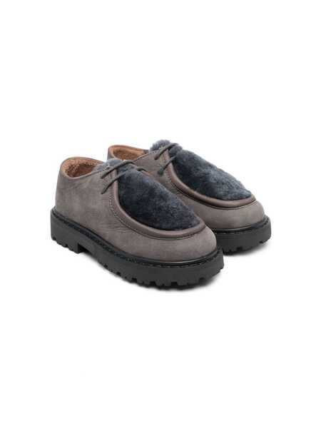  Pèpè Panelled Shearling Brogues - Grey 