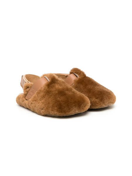  Pèpè Shearling Open Heel Sneakers - Brown 