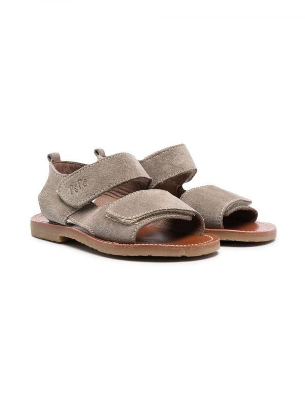  Pèpè Touch-strap Suede Sandals - Neutrals 