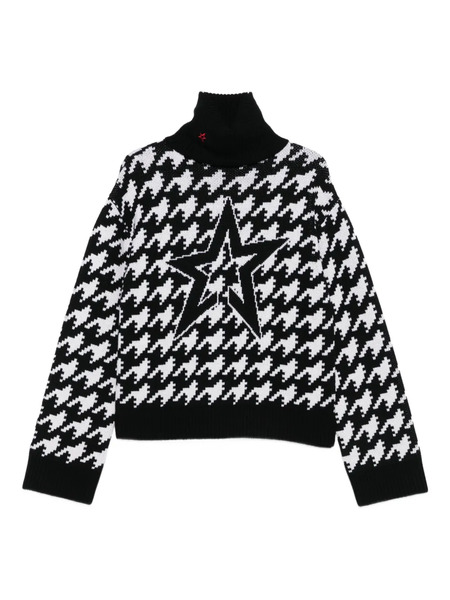  Perfect Moment Houndstooth-pattern Sweater - Black 