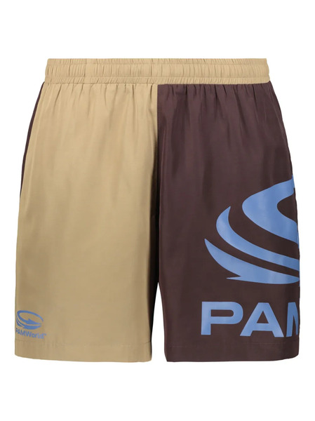  Perks And Mini Logo-print Two-tone Swim Shorts - Neutrals 