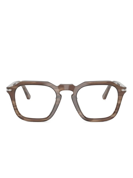  Persol Rectangle-frame Glasses - Brown 