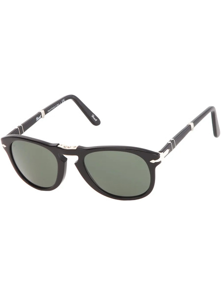  Persol Round Frame Sunglasses - Black 