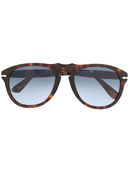  Persol Round Framed Sunglasses - Brown 