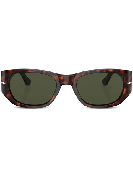  Persol Tortoiseshell-effect Oval-frame Sunglasses - Green 