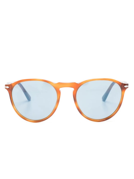  Persol Tortoiseshell-effect Round-frame Sunglasses - Brown 