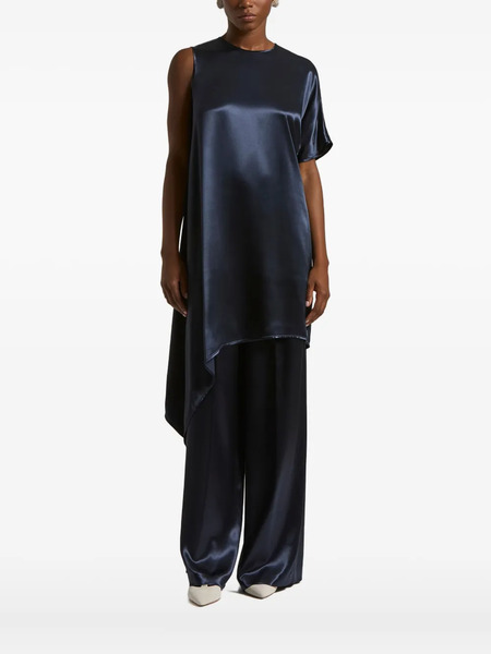  Peserico Asymmetric-sleeve Blouse - Blue 