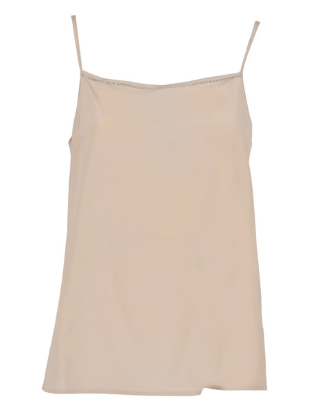  Peserico Beaded-trim Camisole Top - Neutrals 