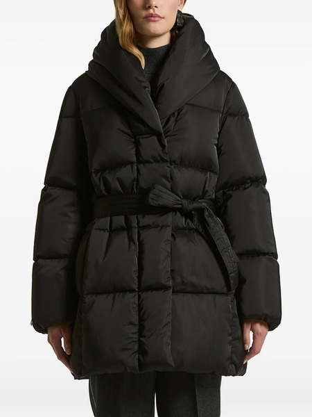  Peserico Belted Padded Coat - Black 