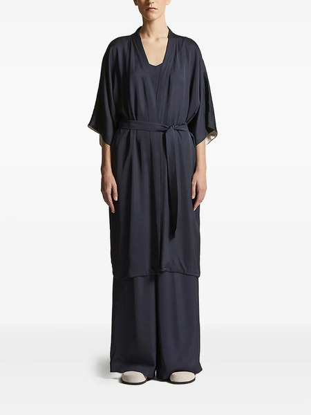  Peserico Belted Robe Coat - Blue 