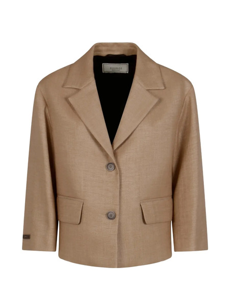  Peserico Button-up Cropped Jacket - Neutrals 