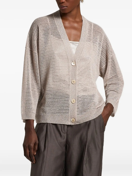 Peserico Buttoned Knitted Cardigan - Neutrals 
