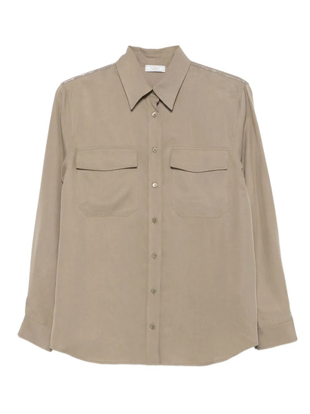  Peserico Buttoned Long-sleeve Shirt - Green 