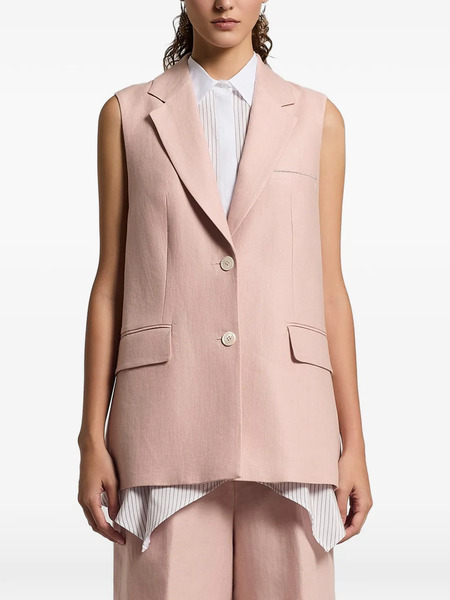  Peserico Buttoned Sleeveless Jacket - Pink 