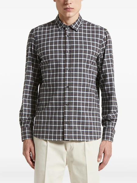  Peserico Check-pattern Shirt - Brown 