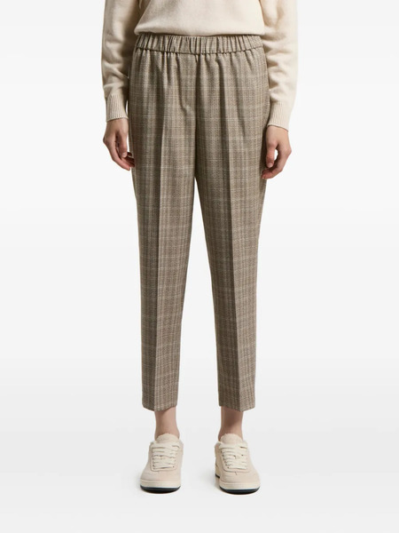  Peserico Check-pattern Trousers - Brown 