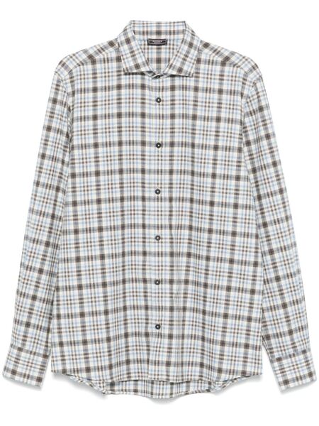  Peserico Checked Shirt - Blue 