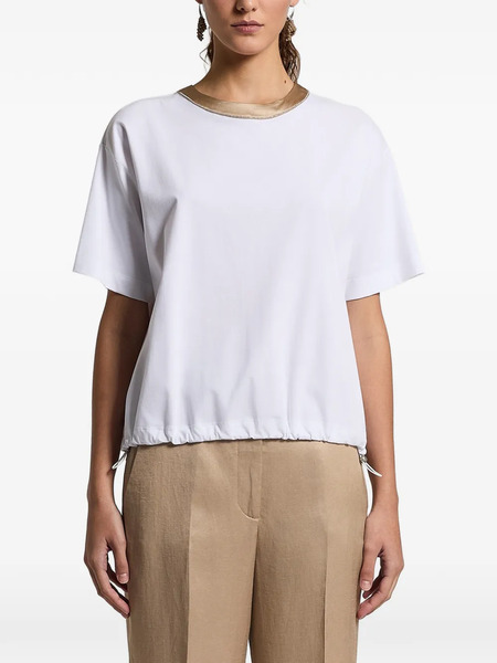  Peserico Contrast-trim Top - White 