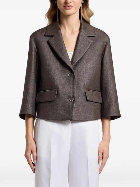  Peserico Cropped Jacket - Brown 