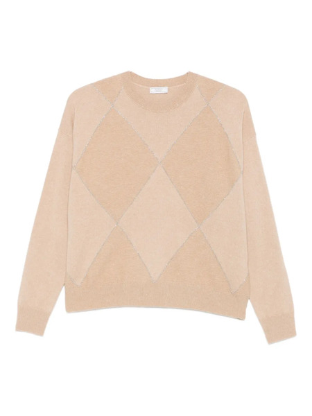  Peserico Diamond-pattern Sweater - Neutrals 