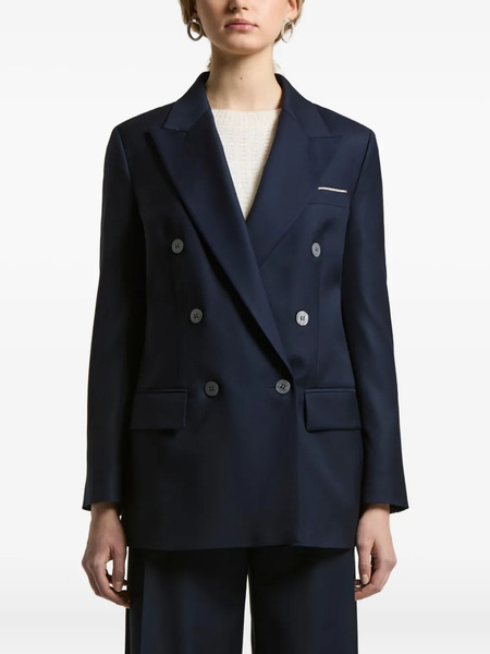  Peserico Double-breasted Blazer - Blue 