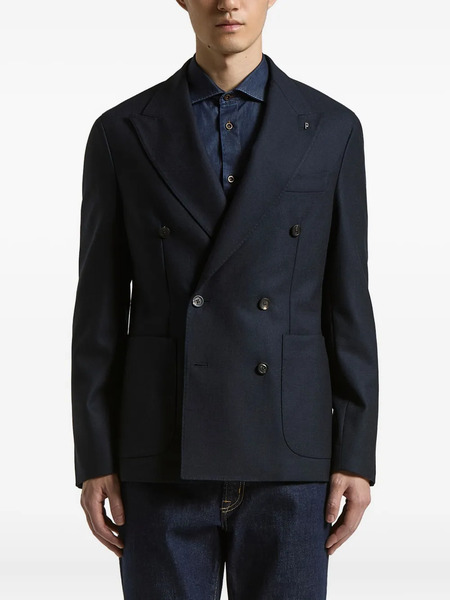  Peserico Double-breasted Blazer - Blue 