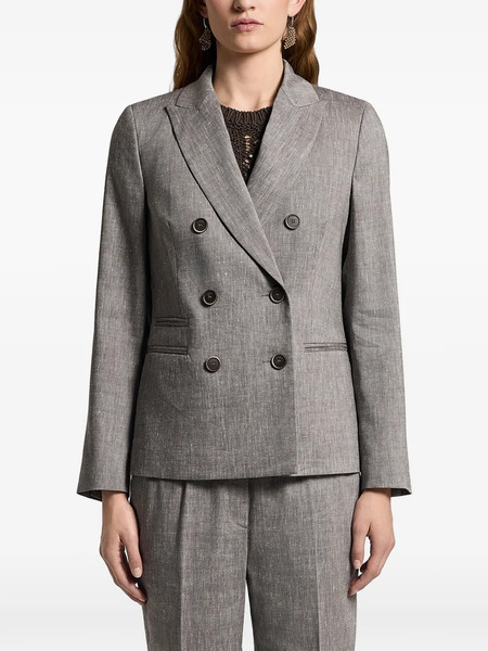  Peserico Double-breasted Blazer - Grey 