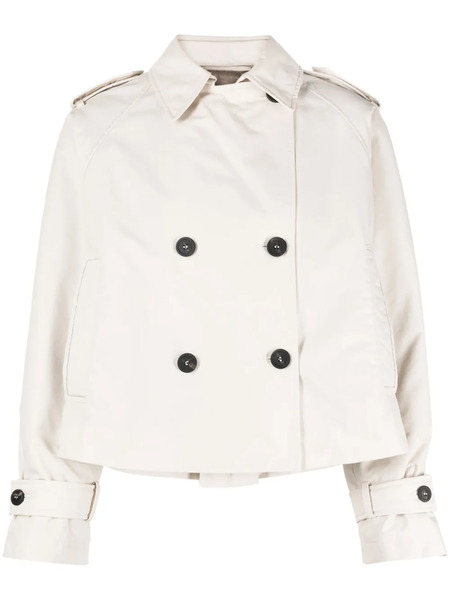  Peserico Double-breasted Trench Jacket - Neutrals 