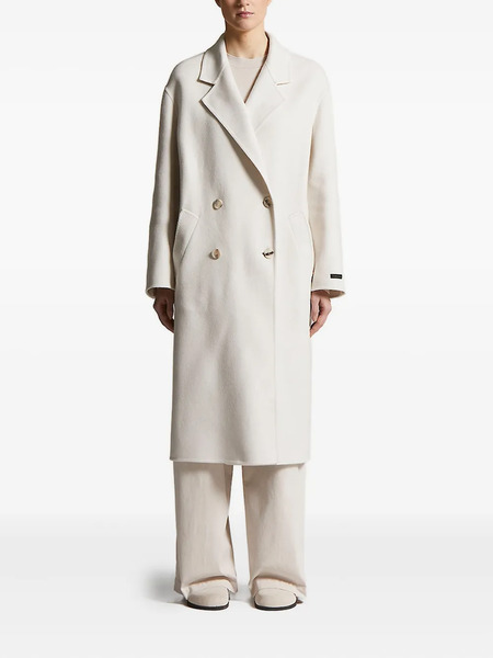  Peserico Double-breasted Wool Coat - Neutrals 