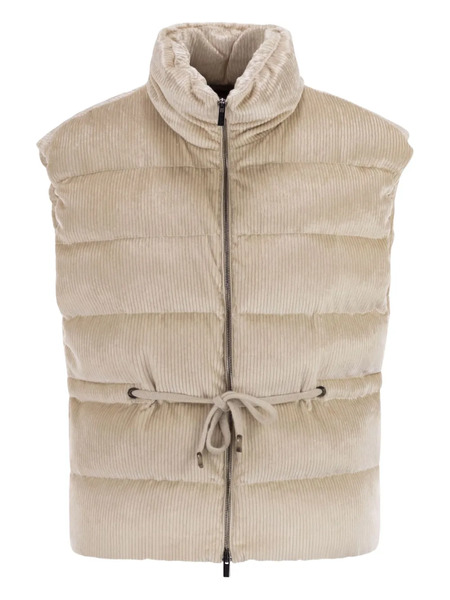  Peserico Drawstring Gilet - Neutrals 