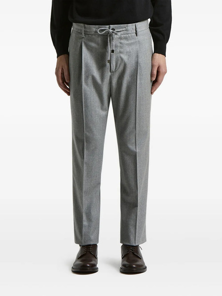  Peserico Drawstring Pleated Trousers - Grey 