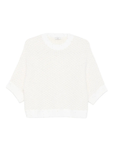  Peserico Embellished Sweater - White 