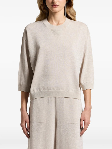  Peserico Fine-knit Crew-neck Sweater - Neutrals 