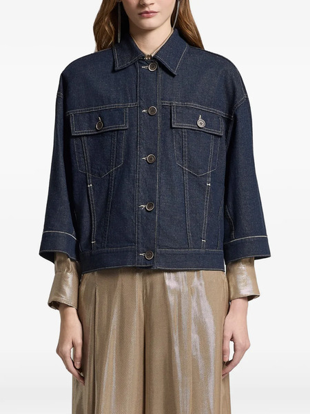  Peserico Flap-pocket Jacket - Blue 