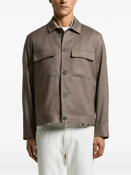 Peserico Flap-pocket Jacket - Brown 