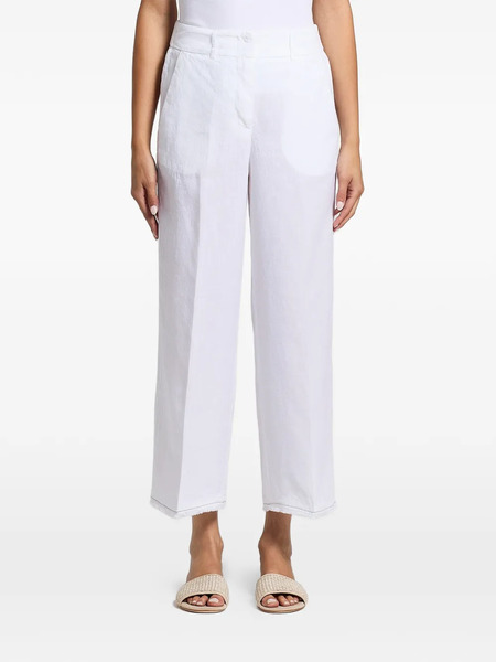  Peserico Frayed-hem Trousers - White 