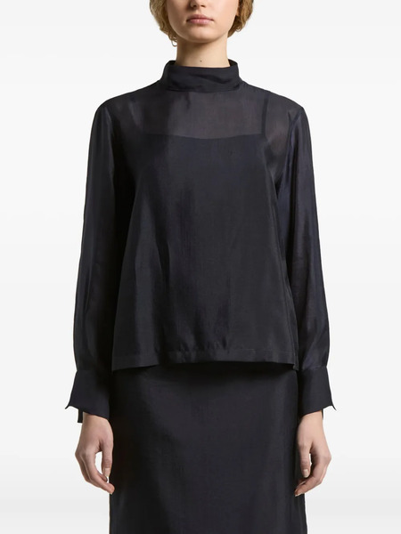  Peserico High-neck Long-sleeve Top - Blue 