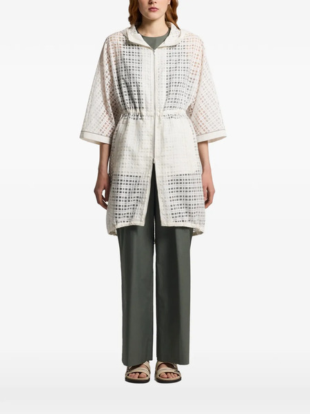  Peserico Hooded Grid Coat - Neutrals 