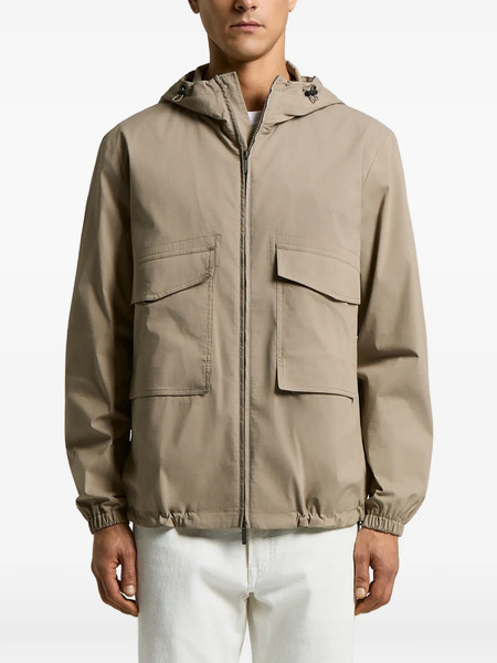  Peserico Hooded Pocket Jacket - Neutrals 