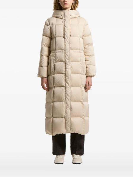  Peserico Hooded Quilted Down Coat - Neutrals 