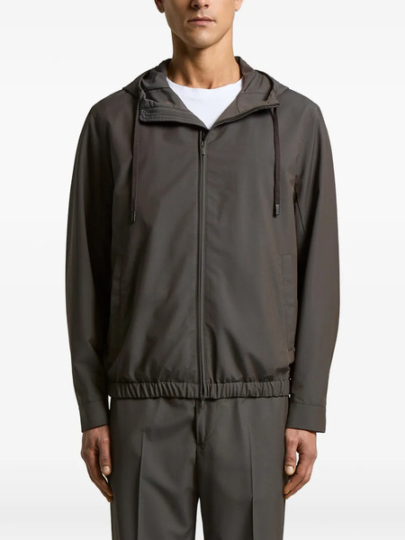  Peserico Hooded Zip Jacket - Brown 